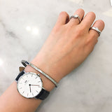 Daniel Wellington Classic Petite Reading White Dial Black Leather Strap Watch For Women - DW00100185 Authentic Buy Shop Now