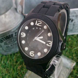 Marc Jacobs Pelly Black Dial Black Silicone Strap Watch for Women - MBM2516 Authentic Buy Shop Now