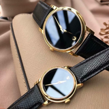 Movado Museum Black Dial Black Leather Strap Watch For Women - 2100006 Authentic Buy Shop Now