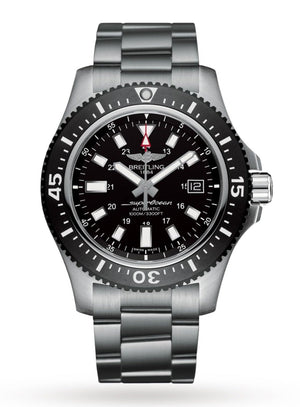 Breitling Superocean II Special 44mm Black Dial Silver Steel Strap Watch for Men - Y1739310/BF45/162A Authentic Buy Shop Now