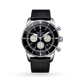 Breitling Superocean Heritage B01 Chronograph 44 Black Dial Black Mesh Bracelet Watch for Men - AB0162121B1S1 Authentic Buy Shop Now