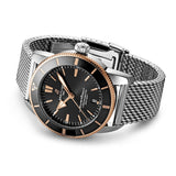 Breitling Superocean Heritage B20 Automatic 44 Black Dial Silver Mesh Bracelet Watch for Men - UB2030121B1A1 Authentic Buy Shop Now