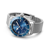 Breitling Superocean Heritage B20 Automatic 44 Blue Dial Silver Mesh Bracelet Watch for Men - AB2030161C1A1 Authentic Buy Shop Now