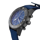 Breitling Superocean Heritage Chronograph 44 Outerknown Blue Dial Blue NATO Strap Watch for Men - M133132A1C1W1 Authentic Buy Shop Now