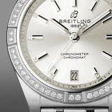 Breitling Chronomat 32 Diamonds White Dial Silver Steel Strap Watch for Women - A77310591A1A1 Authentic Buy Shop Now
