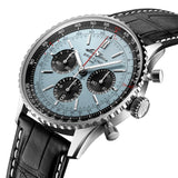 Breitling Navitimer B01 Chronograph 43 Blue Dial Black Leather Strap Watch for Men - AB0138241C1P1 Authentic Buy Shop Now