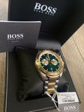 Hugo Boss Santiago Green Dial Two Tone Steel Strap Watch for Men - 1513872 Authentic Buy Shop Now