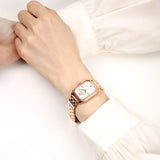 Emporio Armani Giola White Mother of Pearl Dial Rose Gold Steel Strap Watch For Women - AR11147 Authentic Buy Shop Now