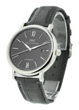IWC Portofino Automatic Black Dial Black Leather Strap Watch for Men - IW356502 Authentic Buy Shop Now