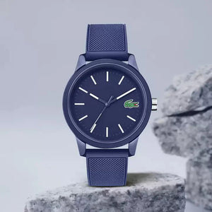 Lacoste 12.12 Blue Dial Blue Silicon Strap Watch for Men - 2010987 Authentic Buy Shop Now