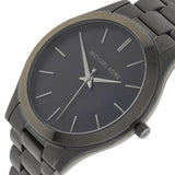 Michael Kors Slim Runway Blue Dial Grey Steel Strap Watch For Men - MK8584 Authentic Buy Shop Now