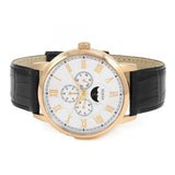Guess Delancy Quartz Silver Dial Black Leather Strap Watch For Men - W0870G2 Authentic Buy Shop Now