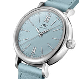 IWC Portofino Automatic Blue Dial Blue Leather Strap Watch for Women - IW357416 Authentic Buy Shop Now