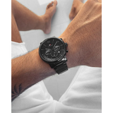 Tommy Hilfiger Evan Chronograph Quartz Black Dial Black Steel Strap Watch For Men - 1710410 Authentic Buy Shop Now