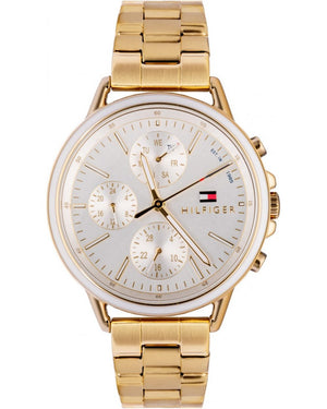 Tommy Hilfiger Carly White Dial Gold Steel Strap Watch for Women - 1781786 Authentic Buy Shop Now