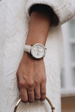 Tommy Hilfiger Carly Silver Dial Cream Leather Strap Watch for Women - 1781790 Authentic Buy Shop Now