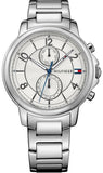 Tommy Hilfiger Claudia White Dial Silver Steel Strap Watch for Women - 1781819 Authentic Buy Shop Now
