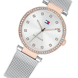 Tommy Hilfiger Lynn Quartz Silver Dial Silver Mesh Bracelet Watch For Women - 1781863 Authentic Buy Shop Now