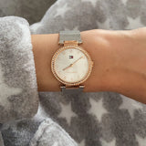 Tommy Hilfiger Lynn Quartz Silver Dial Silver Mesh Bracelet Watch For Women - 1781863 Authentic Buy Shop Now