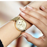 Tommy Hilfiger Lynn Quartz Gold Dial Gold Mesh Bracelet Watch For Women - 1781864 Authentic Buy Shop Now