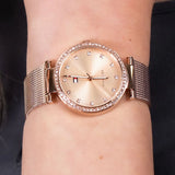 Tommy Hilfiger Lynn Quartz Rose Gold Dial Rose Gold Mesh Bracelet Watch For Women - 1781865 Authentic Buy Shop Now