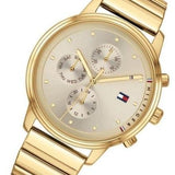 Tommy Hilfiger Blake White Dial Gold Steel Strap Watch for Women - 1781905 Authentic Buy Shop Now