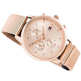 Tommy Hilfiger Blake Chronograph Rose Gold Dial Rose Gold Mesh Bracelet Watch For Women - 1781907 Authentic Buy Shop Now