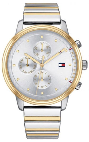 Tommy Hilfiger Blake Silver Dial Two Tone Steel Strap Watch for Women - 1781908 Authentic Buy Shop Now