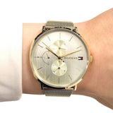 Tommy Hilfiger Jenna Quartz White Dial Gold Mesh Bracelet Watch For Women - 1781943 Authentic Buy Shop Now
