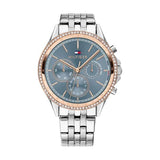 Tommy Hilfiger Ari Diamonds Blue Dial Silver Steel Strap Watch for Women - 1781976 Authentic Buy Shop Now