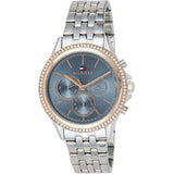 Tommy Hilfiger Ari Diamonds Blue Dial Silver Steel Strap Watch for Women - 1781976 Authentic Buy Shop Now