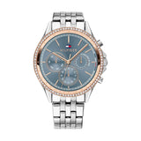 Tommy Hilfiger Ari Diamonds Blue Dial Silver Steel Strap Watch for Women - 1781976 Authentic Buy Shop Now