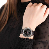 Tommy Hilfiger Ari Diamonds Black Dial Black Leather Strap Watch for Women - 1781981 Authentic Buy Shop Now
