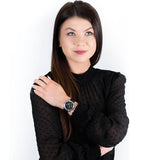 Tommy Hilfiger Ari Diamonds Black Dial Black Leather Strap Watch for Women - 1781981 Authentic Buy Shop Now