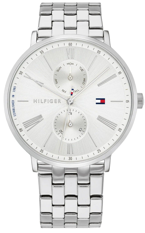 Tommy Hilfiger Jenna Quartz White Dial Silver Steel Strap Watch for Women - 1782068 Authentic Buy Shop Now