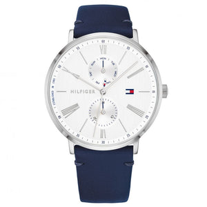Tommy Hilfiger Jenna White Dial Blue Leather Strap Watch for Women - 1782072 Authentic Buy Shop Now