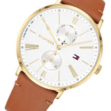 Tommy Hilfiger Jenna Quartz White Dial Brown Leather Strap Watch for Women - 1782073 Authentic Buy Shop Now