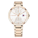 Tommy Hilfiger Angela Quartz White Dial Rose Gold Steel Strap Watch for Women - 1782124 Authentic Buy Shop Now