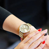 Tommy Hilfiger Madison Quartz Gold Dial Gold Steel Strap Watch For Women - 1782189 Authentic Buy Shop Now