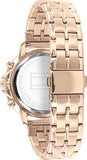 Tommy Hilfiger Madison Chronograph Quartz Rose Gold Dial Rose Gold Steel Strap Watch For Women - 1782190 Authentic Buy Shop Now