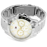 Tommy Hilfiger Haven Multifunction Chronograph White Dial Silver Steel Strap Watch For Women - 1782194 Authentic Buy Shop Now