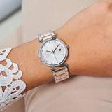 Tommy Hilfiger Lynn Quartz White Dial Two Tone Steel Strap Watch For Women - 1782236 Authentic Buy Shop Now