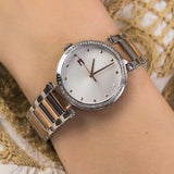 Tommy Hilfiger Lynn Quartz White Dial Two Tone Steel Strap Watch For Women - 1782236 Authentic Buy Shop Now