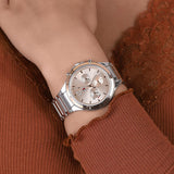 Tommy Hilfiger Eve Chronograph Quartz Pink Dial Silver Steel Strap Watch For Women - 1782279 Authentic Buy Shop Now