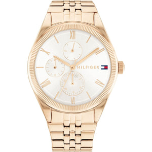 Tommy Hilfiger Monica Quartz White Dial Gold Steel Strap Watch For Women - 1782593 Authentic Buy Shop Now