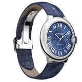 Cartier Ballon Bleu De Cartier Blue Dial Blue Leather Strap Watch for Men - WSBB0027 Authentic Buy Shop Now