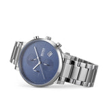Hugo Boss Oxygen Chronograph Blue Dial Silver Steel Strap Watch for Men - 1513597 Authentic Buy Shop Now