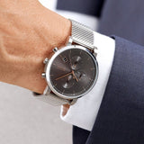 Hugo Boss Integrity Grey Dial Silver Mesh Bracelet Watch for Men - 1513807 Authentic Buy Shop Now