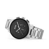 Hugo Boss Peak Black Dial Silver Steel Strap Watch for Men - 1513762 Authentic Buy Shop Now