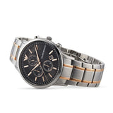 Emporio Armani Renato Chronograph Black Dial Two Tone Steel Strap Watch For Men - AR11165 Authentic Buy Shop Now